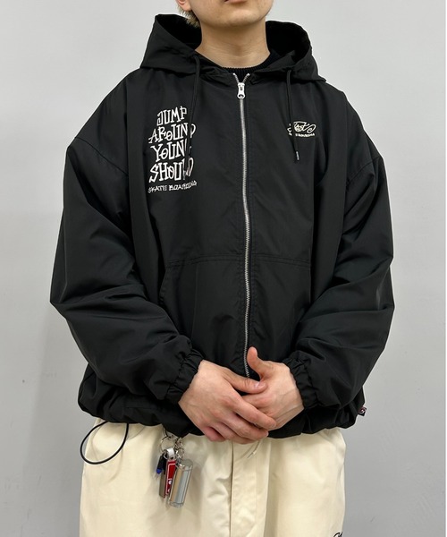 WHO'S WHO gallery（フーズフーギャラリー）の「COOPER FACTドミノフードジャケット（マウンテンパーカー・メンズ・ホワイト/ストライプ/ネイビー/ブラック/インディゴブルー・FREE）」の3枚目の写真