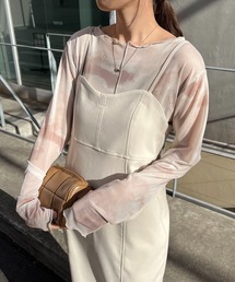 ニュアンスプリントシアーTシャツ