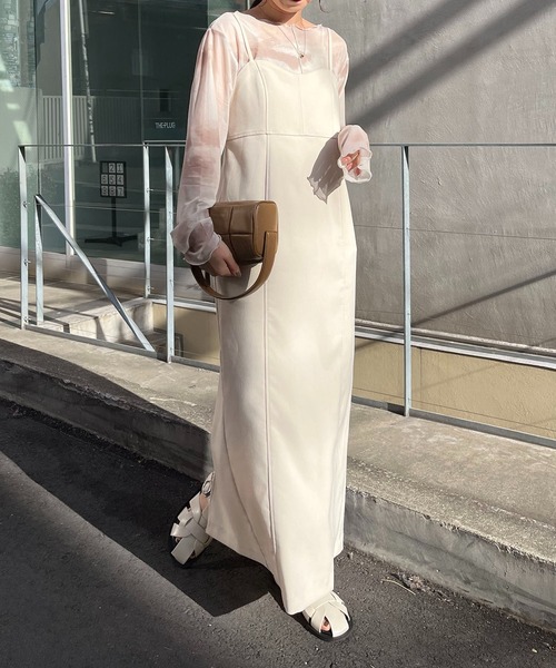 CAPRICIEUX LE'MAGE（カプリシューレマージュ）の「ニュアンスプリントシアーTシャツ（Tシャツ/カットソー・レディース・ベージュ/ホワイト系その他・FREE）」の17枚目の写真