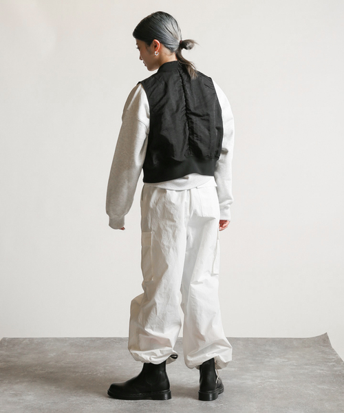 JOINT WORKS(ジョイントワークス)の「MA-1ベスト(MA-1・レディース・ブラック/カーキ・FREE)」の17枚目の写真