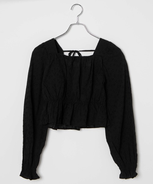 WEGO（ウィゴー）の「WEGO/コットンレースバックリボンブラウス（シャツ/ブラウス・レディース・ホワイト/ブラック・FREE）」の17枚目の写真