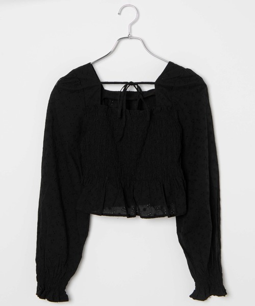 WEGO（ウィゴー）の「WEGO/コットンレースバックリボンブラウス（シャツ/ブラウス・レディース・ホワイト/ブラック・FREE）」の18枚目の写真