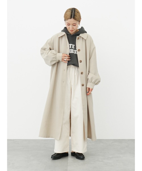 Samansa Mos2 blue（サマンサモスモスブルー）の「裏起毛ロゴパーカー（パーカー・レディース・チャコール/オフホワイト/サックスブルー・ﾌﾘ-）」の8枚目の写真