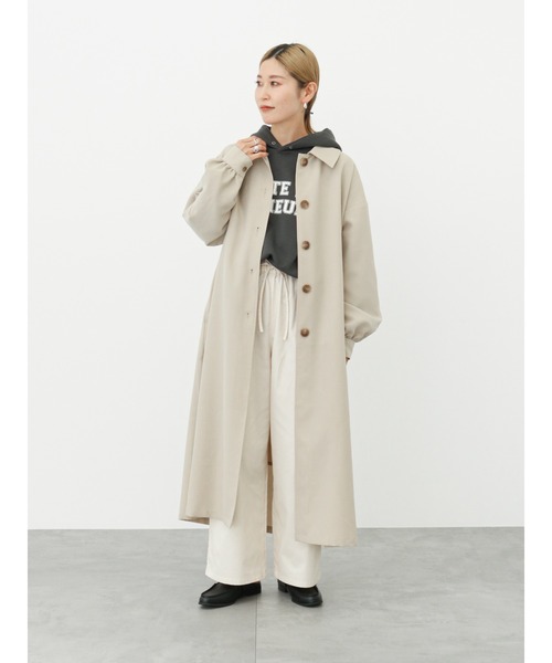 Samansa Mos2 blue（サマンサモスモスブルー）の「裏起毛ロゴパーカー（パーカー・レディース・チャコール/オフホワイト/サックスブルー・ﾌﾘ-）」の10枚目の写真