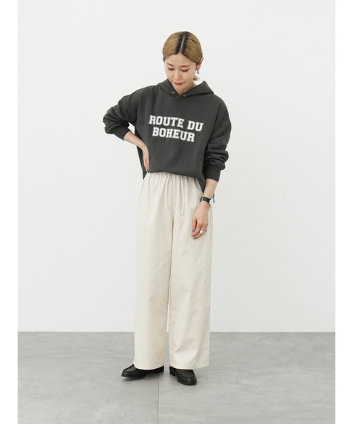 Samansa Mos2 blue（サマンサモスモスブルー）の「裏起毛ロゴパーカー（パーカー・レディース・チャコール/オフホワイト/サックスブルー・ﾌﾘ-）」の12枚目の写真