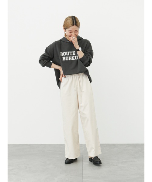 Samansa Mos2 blue（サマンサモスモスブルー）の「裏起毛ロゴパーカー（パーカー・レディース・チャコール/オフホワイト/サックスブルー・ﾌﾘ-）」の14枚目の写真