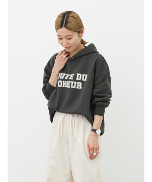 Samansa Mos2 blue（サマンサモスモスブルー）の「裏起毛ロゴパーカー（パーカー・レディース・チャコール/オフホワイト/サックスブルー・ﾌﾘ-）」の15枚目の写真