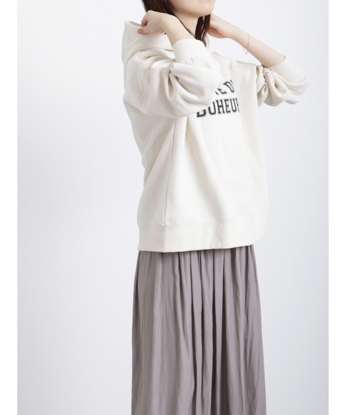 Samansa Mos2 blue（サマンサモスモスブルー）の「裏起毛ロゴパーカー（パーカー・レディース・チャコール/オフホワイト/サックスブルー・ﾌﾘ-）」の20枚目の写真