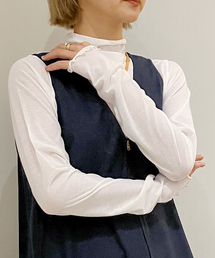 IENA LA BOUCLE 強撚天竺ハイネックプルオーバー