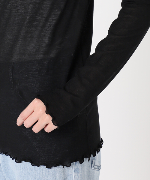 IENA LA BOUCLE(イエナラブークル)の「IENA LA BOUCLE 強撚天竺ハイネックプルオーバー(Tシャツ/カットソー・レディース・ホワイト/ブラック/パープル/イエロー・FREE)」の6枚目の写真