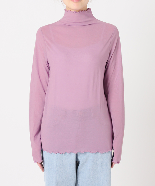 IENA LA BOUCLE(イエナラブークル)の「IENA LA BOUCLE 強撚天竺ハイネックプルオーバー(Tシャツ/カットソー・レディース・ホワイト/ブラック/パープル/イエロー・FREE)」の12枚目の写真