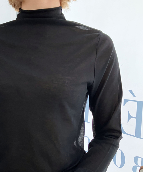 IENA LA BOUCLE(イエナラブークル)の「IENA LA BOUCLE 強撚天竺ハイネックプルオーバー(Tシャツ/カットソー・レディース・ホワイト/ブラック/パープル/イエロー・FREE)」の18枚目の写真