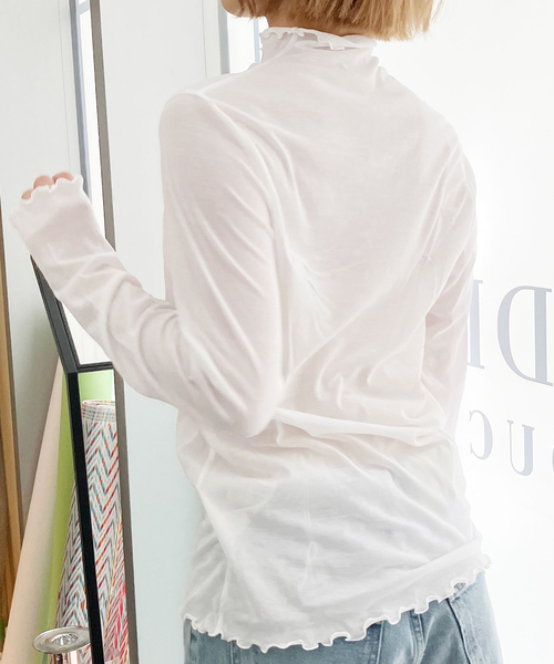 IENA LA BOUCLE(イエナラブークル)の「IENA LA BOUCLE 強撚天竺ハイネックプルオーバー(Tシャツ/カットソー・レディース・ホワイト/ブラック/パープル/イエロー・FREE)」の22枚目の写真