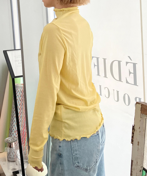 IENA LA BOUCLE 強撚天竺ハイネックプルオーバー（Tシャツ/カットソー