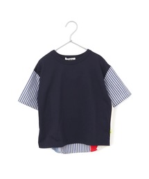 MAKE YOUR DAY（メイクユアデイ）の「後ろストライプ半袖Tシャツ■150.160cm（Tシャツ/カットソー・キッズ）」