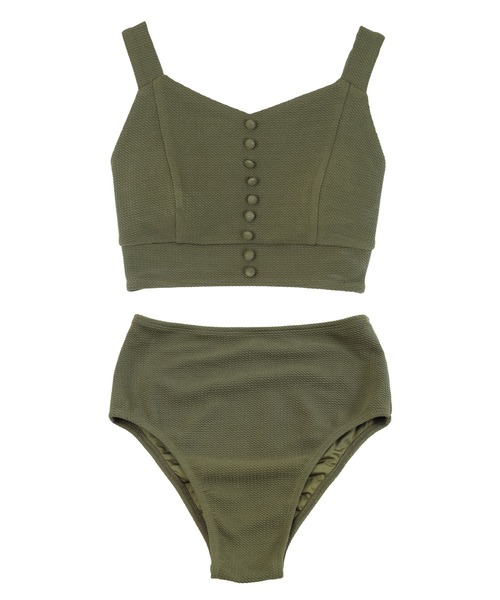 SEA DRESS（シードレス）の「ミニボタンシンプルビスチェビキニ/水着（水着・レディース・レッド/ブラック/カーキ・L/M/S）」の22枚目の写真