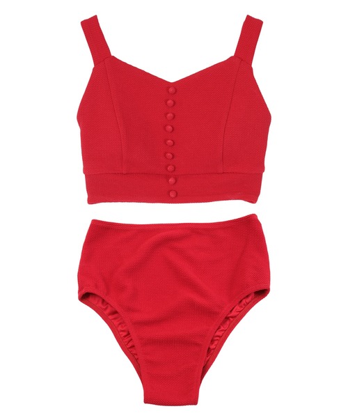 SEA DRESS（シードレス）の「ミニボタンシンプルビスチェビキニ/水着（水着・レディース・レッド/ブラック/カーキ・L/M/S）」の16枚目の写真