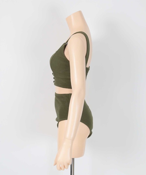 SEA DRESS（シードレス）の「ミニボタンシンプルビスチェビキニ/水着（水着・レディース・レッド/ブラック/カーキ・L/M/S）」の21枚目の写真