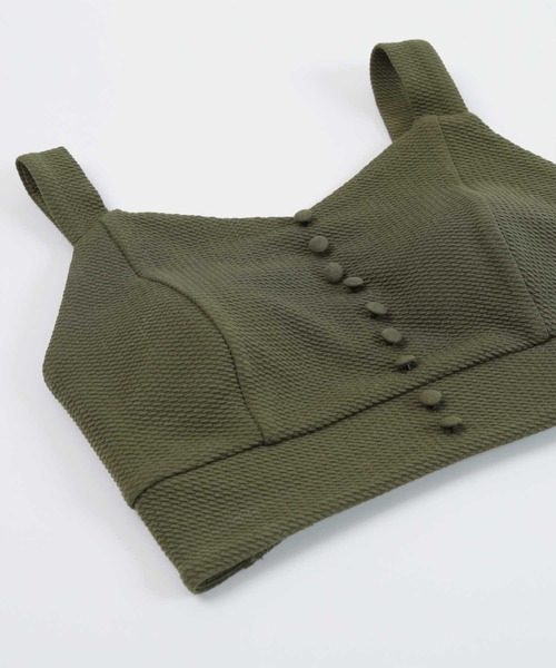 SEA DRESS（シードレス）の「ミニボタンシンプルビスチェビキニ/水着（水着・レディース・レッド/ブラック/カーキ・L/M/S）」の18枚目の写真