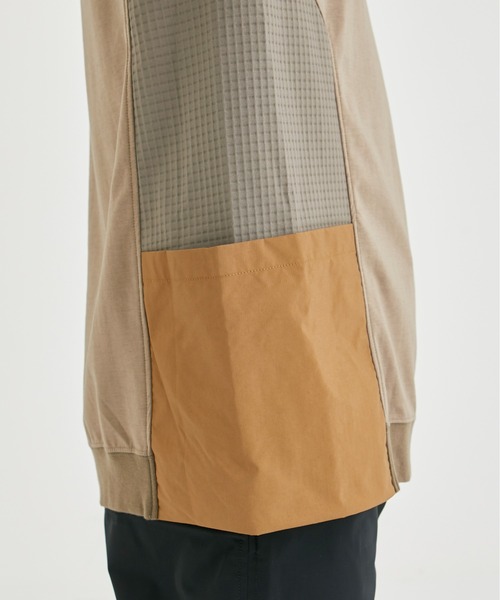 WHITE MOUNTAINEERING(ホワイトマウンテニアリング)の「【White Mountaineering / ホワイトマウンテニアリング】DOUBLE KNIT POCKET T-SHIRT/ダブルニットポケットTシャツ(Tシャツ/カットソー・メンズ・ベージュ/ブラック・1/2)」の10枚目の写真