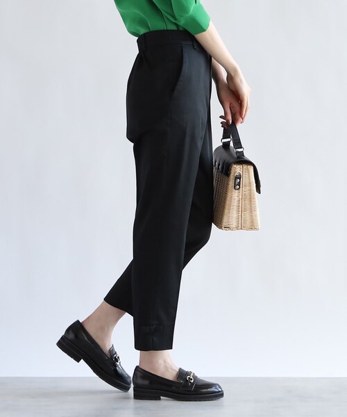 couture brooch（クチュールブローチ）の「【オフィスにもデイリーにも】裾リボンストレッチパンツ（その他パンツ・レディース・オフホワイト/ブラック/ブラック系1・34/36/38/40/42）」の19枚目の写真