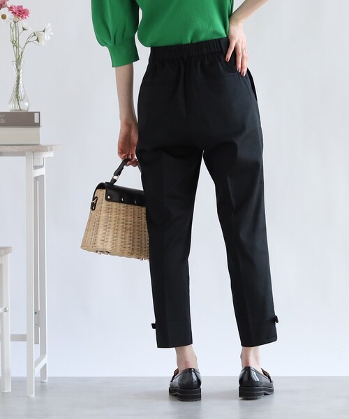 couture brooch（クチュールブローチ）の「【オフィスにもデイリーにも】裾リボンストレッチパンツ（その他パンツ・レディース・オフホワイト/ブラック/ブラック系1・34/36/38/40/42）」の20枚目の写真