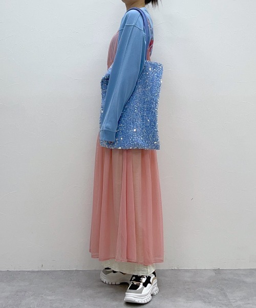 FOREVER 21（フォーエバー トゥエンティーワン）の「チュールキャミワンピース（ワンピース・レディース・ブルー/ピンク系その他/ブラック/オフホワイト・SMALL/MEDIUM）」の18枚目の写真