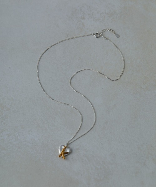 イアパピヨネ シルバー925 イニシャルM×ハートネックレス 新品未使用 ear PAPILLONNER（イアパピヨネ）の「シルバー925ハート