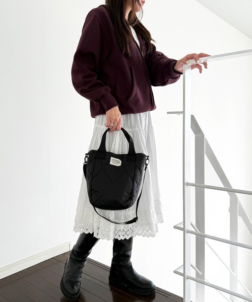 FREDRIK PACKERS（フレドリックパッカーズ）の「【FREDRIK PACKERS】70D MISSION TOTE QUILTING（トートバッグ・レディース・ベージュ/ブラック/オリーブ・FREE）」の17枚目の写真