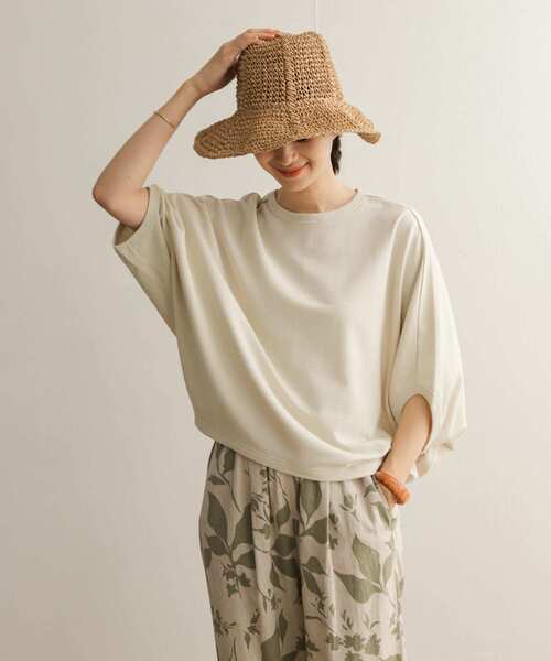 URBAN RESEARCH DOORS（アーバンリサーチドアーズ）の「ミニウラケワイドプルオーバー（Tシャツ/カットソー・レディース・マスタード/グリーン系その他/ライトベージュ・MEDIUM）」の11枚目の写真