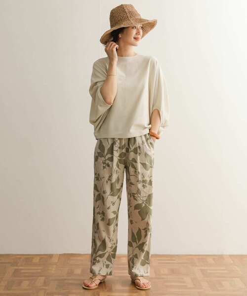 URBAN RESEARCH DOORS（アーバンリサーチドアーズ）の「ミニウラケワイドプルオーバー（Tシャツ/カットソー・レディース・マスタード/グリーン系その他/ライトベージュ・MEDIUM）」の14枚目の写真