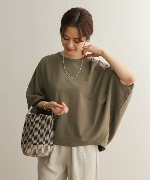 URBAN RESEARCH DOORS（アーバンリサーチドアーズ）の「ミニウラケワイドプルオーバー（Tシャツ/カットソー・レディース・マスタード/グリーン系その他/ライトベージュ・MEDIUM）」の20枚目の写真