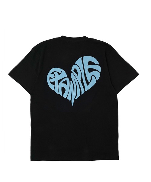 EXAMPLE（エグザンプル）の「《ZOZO LIMITED》EXAMPLE HEART LOGO S/S TEE（Tシャツ/カットソー・メンズ・ホワイト×グリーン/ホワイト×ブラック/ブラック×ホワイト/ホワイト×パープル/ブラック×レッド/ブラック×ブルー/ブラック×イエロー/ホワイト×ブラウン・M/L/XL/XXL）」の7枚目の写真