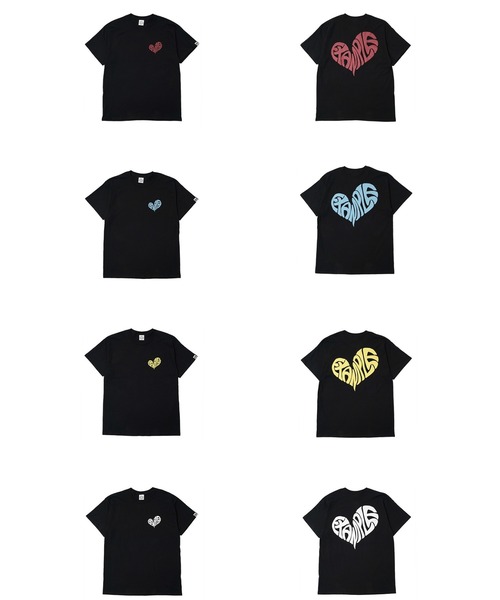 EXAMPLE（エグザンプル）の「《ZOZO LIMITED》EXAMPLE HEART LOGO S/S TEE（Tシャツ/カットソー・メンズ・ホワイト×グリーン/ホワイト×ブラック/ブラック×ホワイト/ホワイト×パープル/ブラック×レッド/ブラック×ブルー/ブラック×イエロー/ホワイト×ブラウン・M/L/XL/XXL）」の10枚目の写真