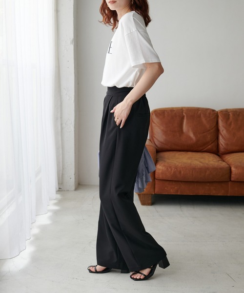 DISCOAT(ディスコート)の「アンチピリングタックワイドパンツ(その他パンツ・レディース・ブラック/ホワイト系その他/グレー・MEDIUM/LARGE/SMALL)」の15枚目の写真