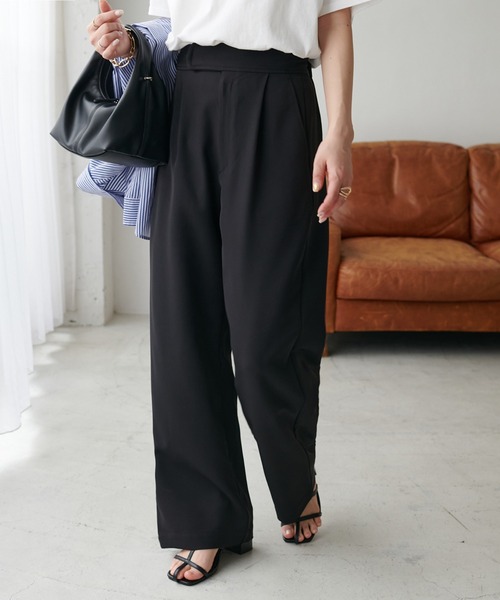 DISCOAT(ディスコート)の「アンチピリングタックワイドパンツ(その他パンツ・レディース・ブラック/ホワイト系その他/グレー・MEDIUM/LARGE/SMALL)」の19枚目の写真