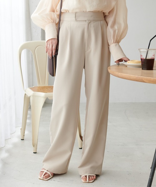 DISCOAT(ディスコート)の「アンチピリングタックワイドパンツ(その他パンツ・レディース・ブラック/ホワイト系その他/グレー・MEDIUM/LARGE/SMALL)」の9枚目の写真