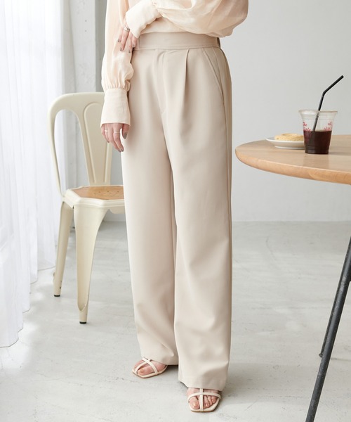 DISCOAT(ディスコート)の「アンチピリングタックワイドパンツ(その他パンツ・レディース・ブラック/ホワイト系その他/グレー・MEDIUM/LARGE/SMALL)」の10枚目の写真