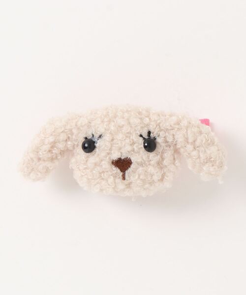 bibmilk(ビブミルク)の「BIBMILK POODLE CLIP(バレッタ/ヘアクリップ・キッズ・ピンク/ベージュ/ホワイト・ONE SIZE)」の2枚目の写真