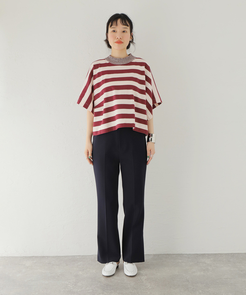 TELA（テラ）の「【TELA/テラ】ボーダーTシャツ（Tシャツ/カットソー・レディース・レンガ・SMALL）」の8枚目の写真
