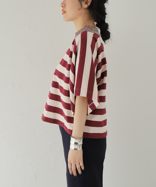 TELA（テラ）の「【TELA/テラ】ボーダーTシャツ（Tシャツ/カットソー・レディース・レンガ・SMALL）」の10枚目の写真