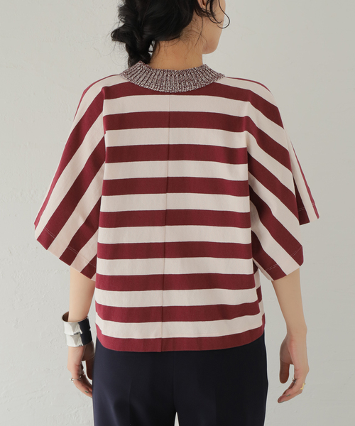 TELA（テラ）の「【TELA/テラ】ボーダーTシャツ（Tシャツ/カットソー・レディース・レンガ・SMALL）」の12枚目の写真