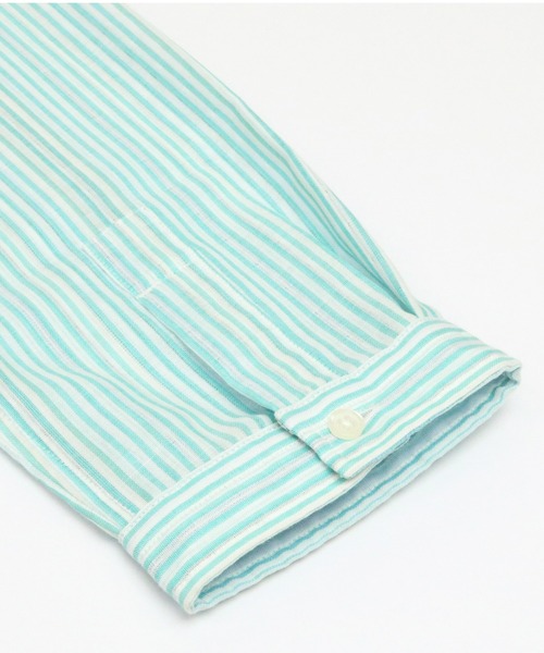 Pitta Re:)（ピッタリ）の「【Pitta Re:)】ふわっとガーゼシャツ 七分袖 綿100% レディースカジュアルシャツ（シャツ/ブラウス・レディース・ライトブルー・S/M/L/LL）」の5枚目の写真