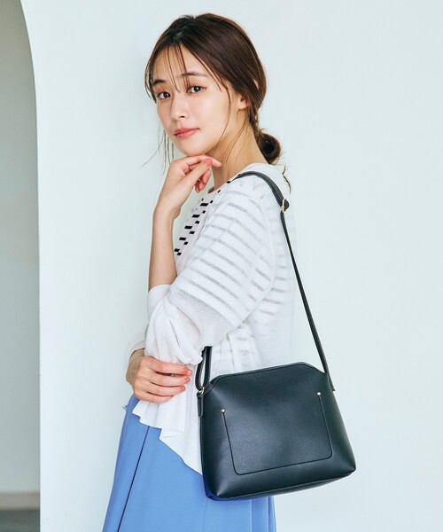 grove（グローブ）の「◆エアリーショルダーバッグ（ショルダーバッグ・レディース・ライトグレー/ブラック/オフホワイト/グリーン・00）」の3枚目の写真