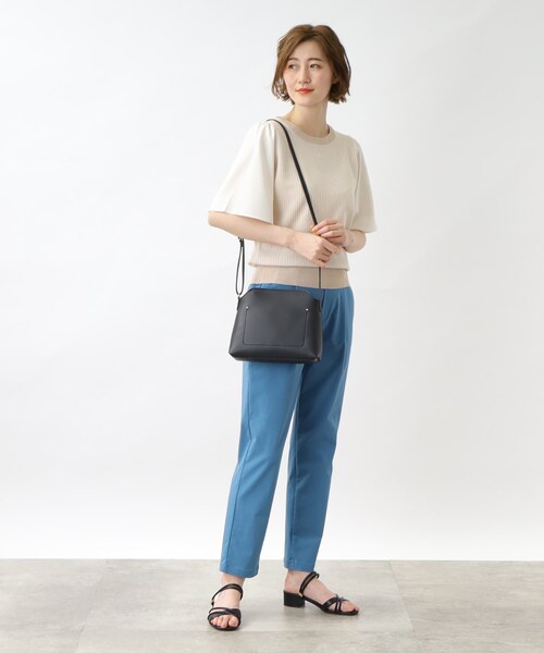 grove（グローブ）の「◆エアリーショルダーバッグ（ショルダーバッグ・レディース・ライトグレー/ブラック/オフホワイト/グリーン・00）」の7枚目の写真