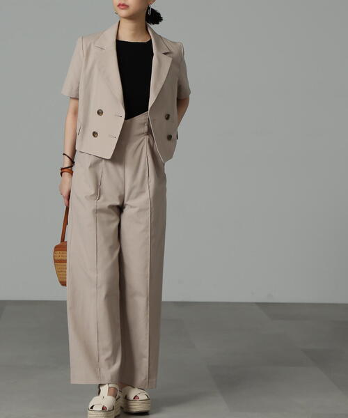 FREE'S MART（フリーズマート）の「◆［セットアップ対応］綿麻サス付きタックワイドパンツ（その他パンツ・レディース・ブラウン/パープル/ベージュ・X-SMALL/SMALL/MEDIUM）」の19枚目の写真