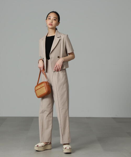 FREE'S MART（フリーズマート）の「◆［セットアップ対応］綿麻サス付きタックワイドパンツ（その他パンツ・レディース・ブラウン/パープル/ベージュ・X-SMALL/SMALL/MEDIUM）」の21枚目の写真