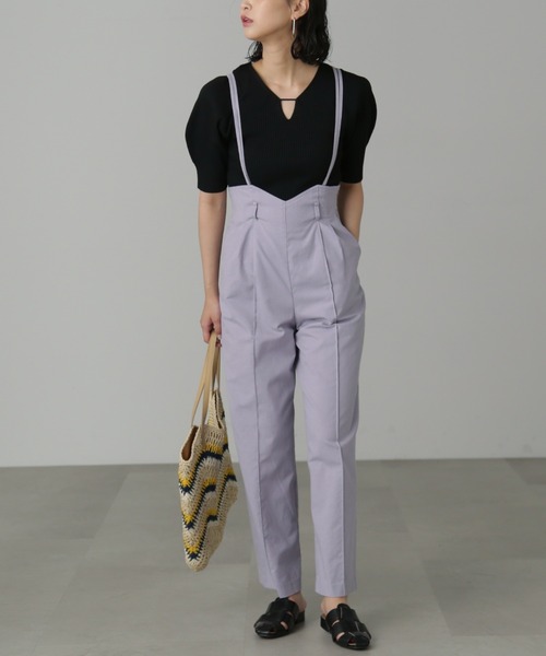 FREE'S MART（フリーズマート）の「◆［セットアップ対応］綿麻サス付きタックワイドパンツ（その他パンツ・レディース・ブラウン/パープル/ベージュ・X-SMALL/SMALL/MEDIUM）」の15枚目の写真