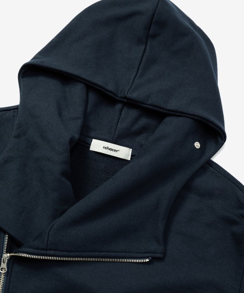 rehacer（レアセル）の「rehacer : Cover Hooded Zip Parka / カバー フーデッド ジップパーカー（パーカー・メンズ・ホワイト/ブラック/グレー/ネイビー・SMALL/LARGE/MEDIUM/X-LARGE）」の10枚目の写真