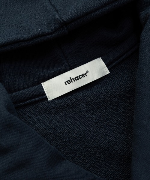 rehacer（レアセル）の「rehacer : Cover Hooded Zip Parka / カバー フーデッド ジップパーカー（パーカー・メンズ・ホワイト/ブラック/グレー/ネイビー・SMALL/LARGE/MEDIUM/X-LARGE）」の9枚目の写真